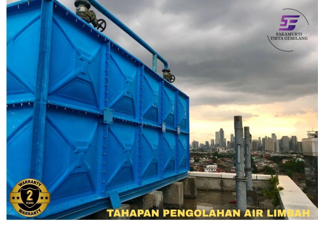 tahapan pengolahan air limbah di unit tangki panel IPAL sakamurti